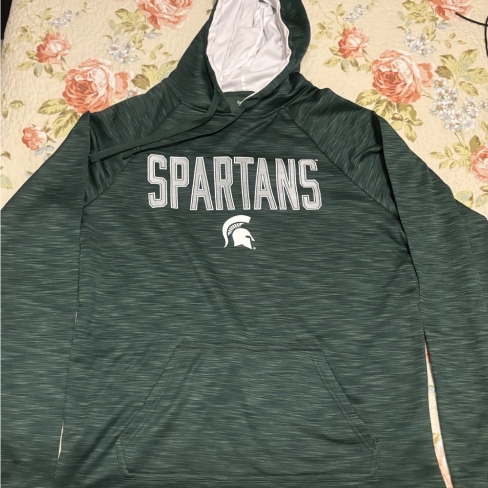 Captivating Men's Medium Michigan State Spartans Lightweight Fleece Lined Hoodie